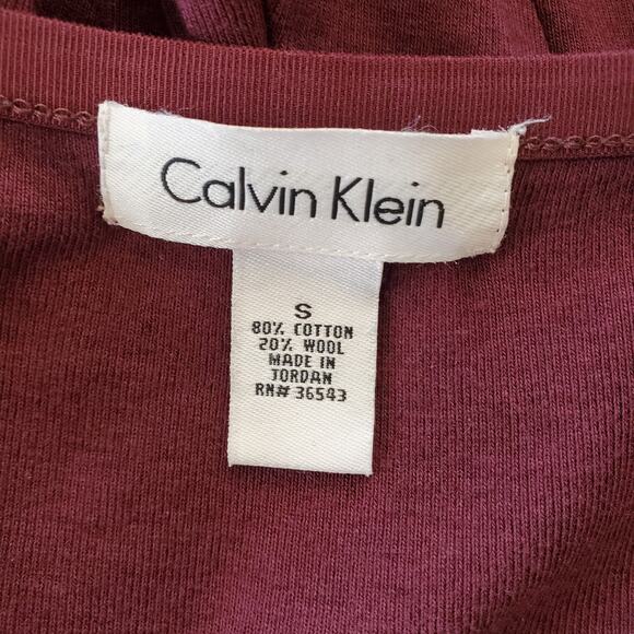 Calvin Klein Women's Maroon Pull Up Short Circle Skirt Size S - Picture 3 of 4